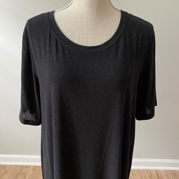 Charcoal Gray T Shirt Dress - Picture 2 of 8